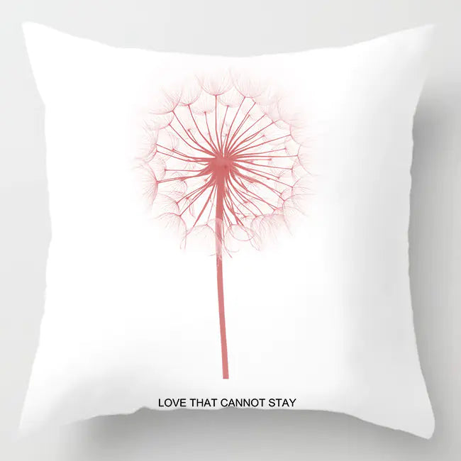 Ins Pink Feather Pillow Cover for Home Sofa Decor