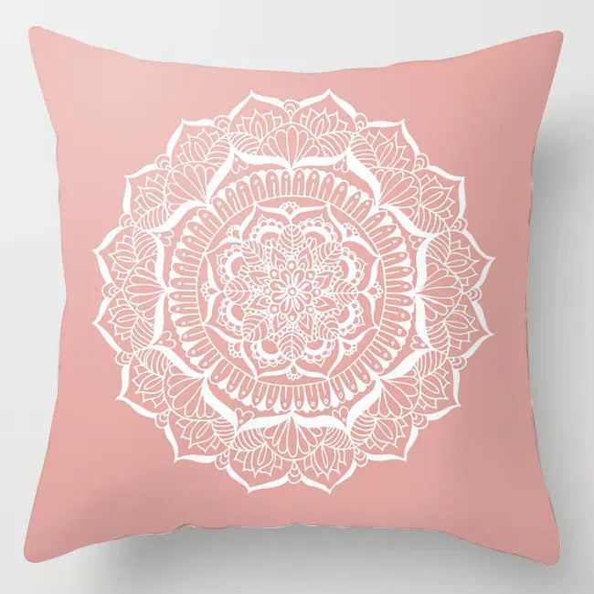 Ins Pink Feather Pillow Cover for Home Sofa Decor
