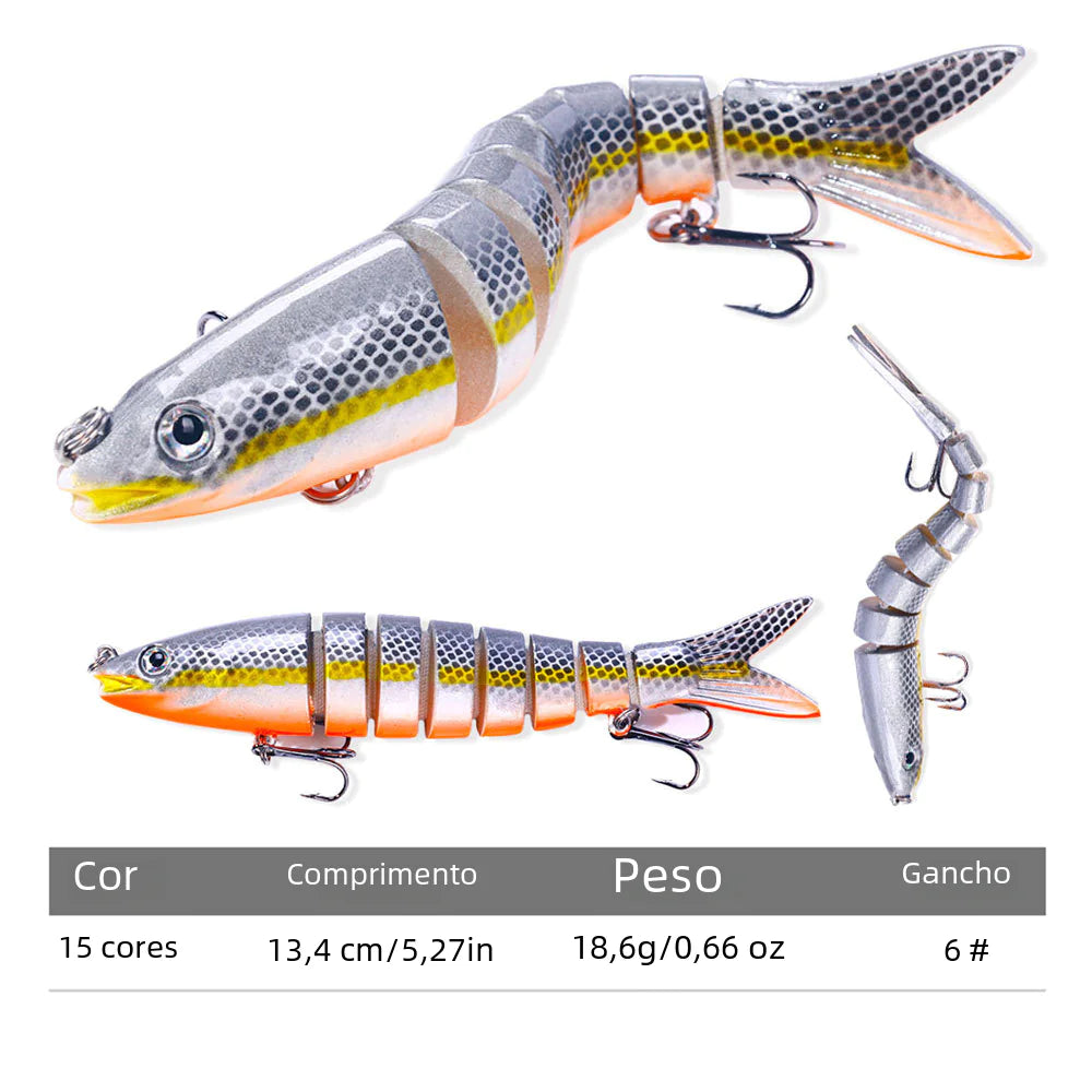 18g Multi-Section Soft Bait Fishing Lure
