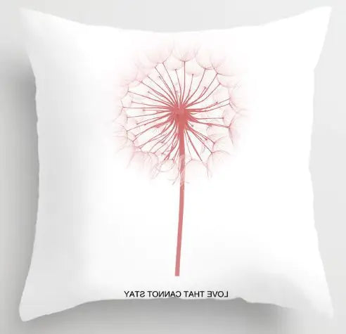 Ins Pink Feather Pillow Cover for Home Sofa Decor