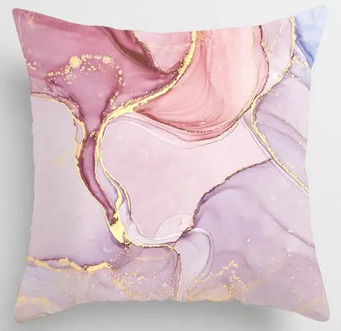 Ins Pink Feather Pillow Cover for Home Sofa Decor